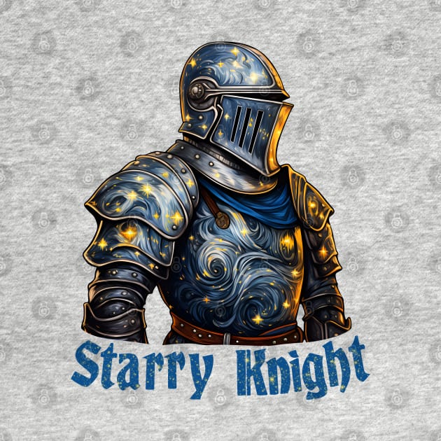 Starry Knight - Van Gogh's Knight in Starry Armor by Shirt for Brains